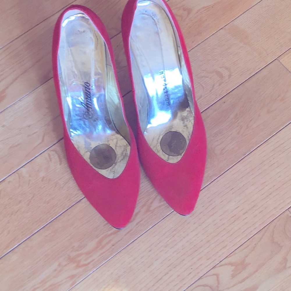 Nordstrom red gorgeous leather size 10 heels.